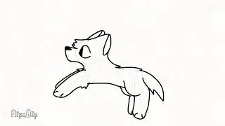 I made a dog walk cycle animation