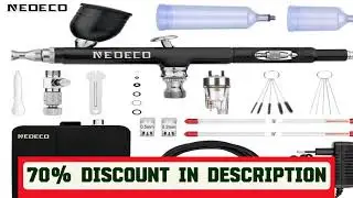 #Neoeco 30PSI Airbrush Kit, Dual-Action Multi-Function Portable Airbrush Set  Noise-reducing Compre