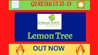 Lemon Tree Hotel Q2 Results 2022, Lemon Tree Stock, Hotel Business, Lemon Tree Result News and Chart