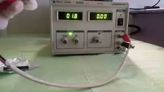 “Electrochemical Exfoliation Beginner’s Step: Battery On & Electrodes in Electrolyte”