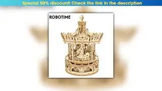 Flash Sale Robotime 3D Wooden Puzzle 336pcs Rotatable DIY Romantic Carousel Game Gift for Children&bull;