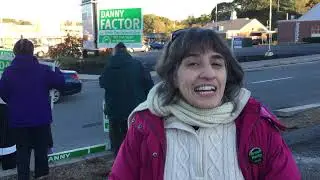 Green-Rainbow Party Co-Chair Charlene DiCalogero supporting Danny Factor