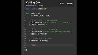 C++ Coding for the sum of two numbers |Programming in c++ language.#CodingBeginners