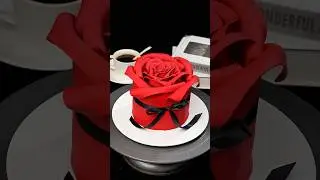 Fondant art |Red rose cake |How to make a rose topper for cake decorating#trending#shorts#tutorial