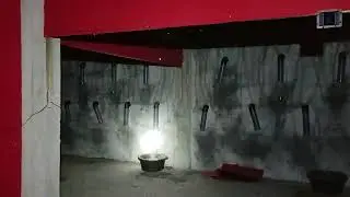 Tata ruang gedung walet 8x12 Sekat ruang inap menggunakan karpet merah, Menyala Bosque q 😀