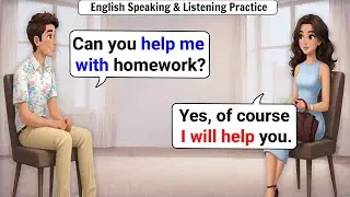 Daily English conversation practices, English Speaking&listening conversation #english #funny #love