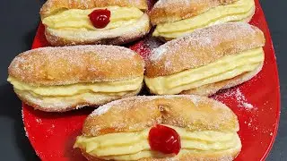 Como hacer estas delisiosas berlinas de anis con crema pastelera de anis