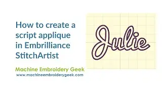 How to create a script appliqu&eacute; file from a free font using Embrilliance StitchArtist Level 3.