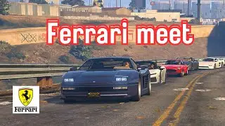 GTA Online's Most Exclusive Ferrari-Themed Car Meet | PC | *Rockstar Editor Cinemaics*