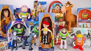 Box filled with Toy Story Collection | Toy Story Woody & Jessi & Buzz Lightyear & Mrs. Potato Head