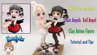 92】Angels Air Dry Clay Sculpture【Clay Tutorial/ Anime Figure/ DIY/Lovely4u】