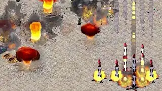 How powerful is the V3 Rocket Launcher that can be deployed?！ -Red Alert2
