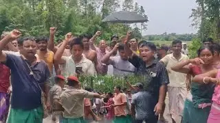 Local Protest Erupts Against Eviction Drive for Adani Power Project in BTR Tipkai-Paglijhora pt2