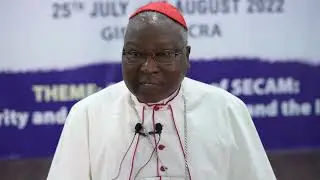 Le président sortant du SCEAM, Son Eminence le Cardinal Philippe Ouédraogo, du Burkina Faso.