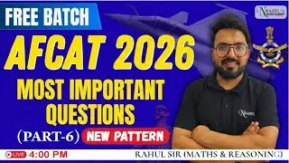MATHEMATICS || MOST IMPORTANT QUESTIONS PART-6 || AFCAT 2026 || BY RAHUL SIR #afcat #2026 #airforce