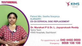 #PatientTestimonial: Cervical Disc Replacement Surgery | Spine Surgeon | KIMS Hospitals