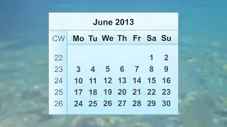 June 2013 Calendar