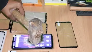 Samsung galaxy S8 plus screen damaged test gorilla glass 5