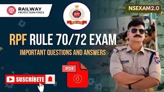 RPF Promotion Exam Questions & Answers in Hindi | RPF Rules 1987 MCQ | Most Important Questions