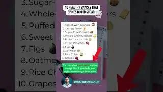10 &ldquo;Healthy&rdquo; Snacks That Spike Blood Sugar 😱 | Diabetic Mistakes