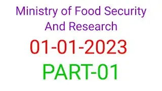 Ministry of Food Security and Research Today paper . Food Protection Department.  01-01-2023 part 1