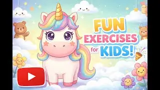 Kids unicorn exercise video. Workout at home.