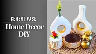 DIY Cement Vase | Modern Home Decor Idea #craft #diy #homedecor #@ritapravin1077 #how 