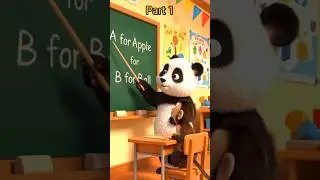 Самый милый урок алфавита на свете 🐼🐒❤️ #шорты #панда #обезьянка