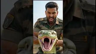 Giant Snake Attacked a Child 🐍 | Indian Soldier Saved Him 🇮🇳🔥#IndianSoldier#Hero#Shorts#ViralShorts