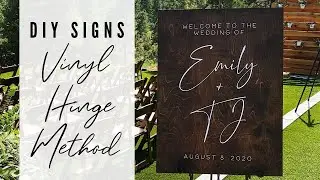 DIY Wedding Sign ✨ Vinyl Hinge Method #shorts