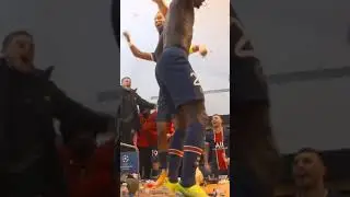 Paris Saint Germain players celebrating after Eliminating Bayern Munich in Championsleague ~