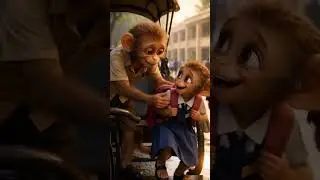 Poor Monkey&rsquo;s Struggle | Motivational Emotional Story #shorts #shortsfeed #monkey