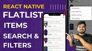 React Native Flatlist Items - Search & Filters ( Sort by ) 🔥 | In Hindi | Engineer Codewala