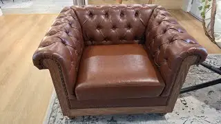 Christopher Knight Home Castalia Club Chair, Dark Brown + Natural 33.5D x 39W x 28H |QUICK OVERVIEW|