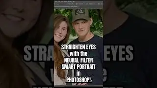 STRAIGHTEN EYES with the NEURAL FILTER SMART PORTRAIT in PHOTOSHOP!