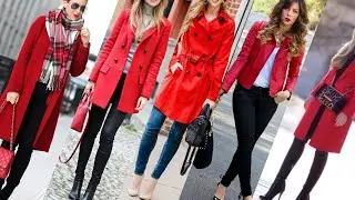ABRIGOS Y CHAQUETA DE MODA OTOÑO INVIERNO 2021 2022 DE COLOR ROJO/ COMBINACIONES CON ABRIGOS ROJOS