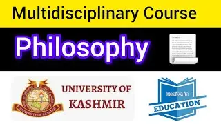 Philosophy | Multidisciplinary Course | UG NEP University of Kashmir | Guess Paper 📃