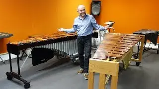 He has TWO 5 octave marimbas!