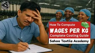 Wages per Kg in Spinning Mills || Complete Costing Guide || Sahoo Textile Academy