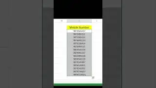 Add Country code in mobile Number using MS Excel  Excel Shorts  Excel Tips  Tricks  Excel Format