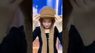 Part 261The fabric is soft, comfortable and breathable Winter warm hat with neckband
