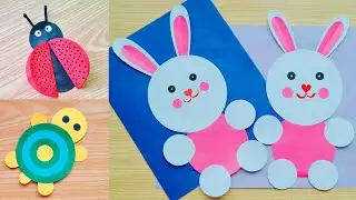 3 Easy Paper Crafts For Kids | Paper Circle crafts | DIY Paper Toys | Diary Of Art
