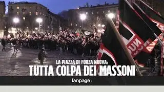Forza Nuova, tra bandiere nere e slogan razzisti ci sono anche bambini