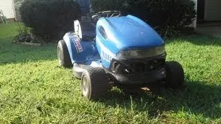 Racing lawn mower test
