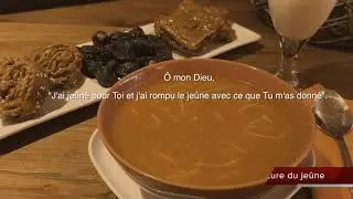 Journ&eacute;e type de je&ucirc;ne du Ramadan en Belgique (travail, repas, lecture Coran, pri&egrave;re mosqu&eacute;e) 05/2019