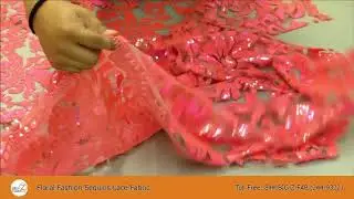 Floral Fashion Sequins Lace Fabric