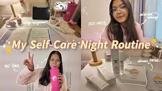 My Cozy Nighttime Skincare Routine🌙✨ | Unwinding after a Hectic College Day~🌸