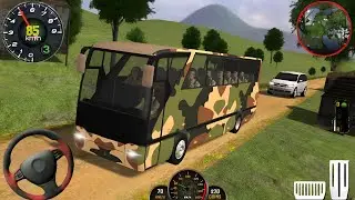 Army Coach Bus Transport 3D Game-Off Road Police Bus Transport Driving Simulator - Android Gameplay
