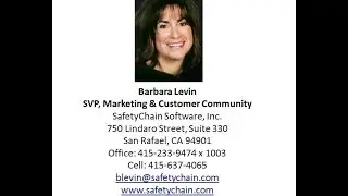 Transparency in Food Safety Barabara Levin