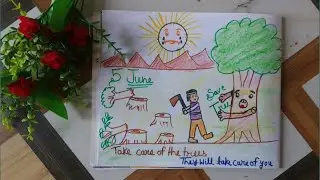 Environment  day drawing //Save trees don't  cut tress ///Save oxygen drawing//